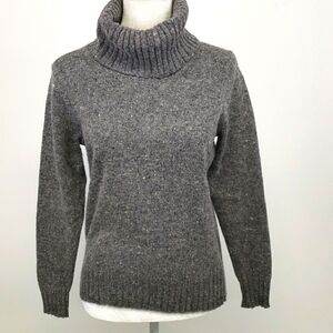 Crystal-Kobe Wool & Acrylic Turtleneck Grey EUC M